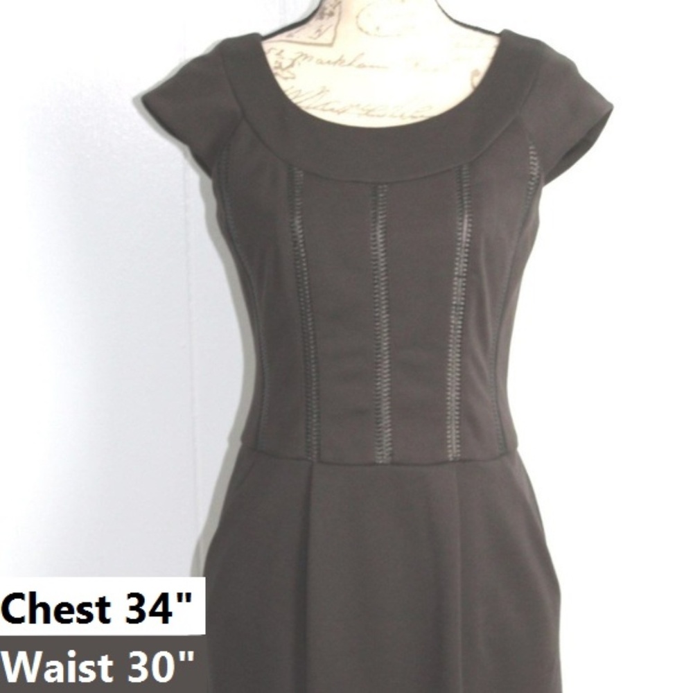 Kay Unger Career Dress Dark Brown Black Size 6
